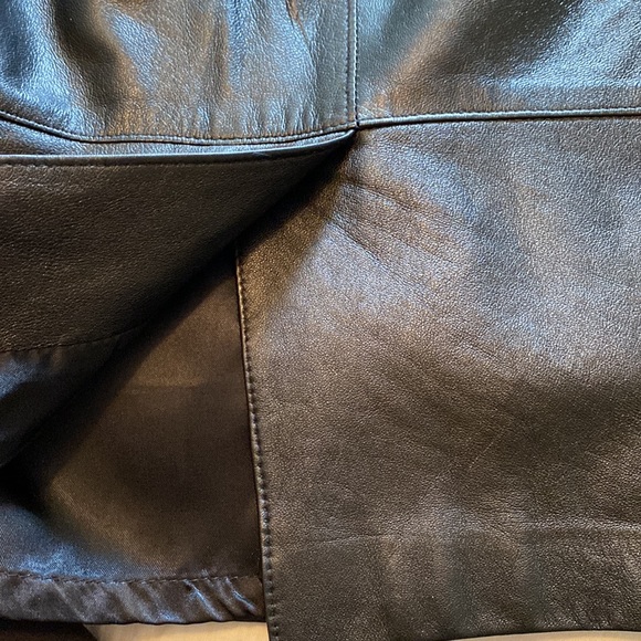 Vintage I.Magnin Leather Pencil Skirt - Picture 5 of 9